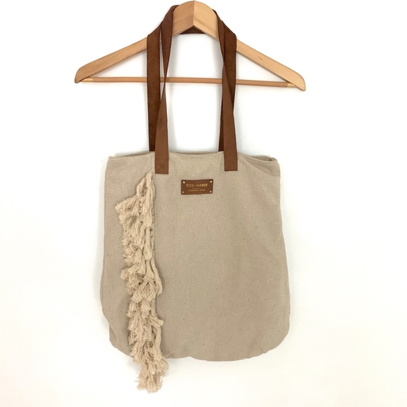 Coco + Carmen Handbags - Coco + Carmen Fringed Recycled Cotton Tote